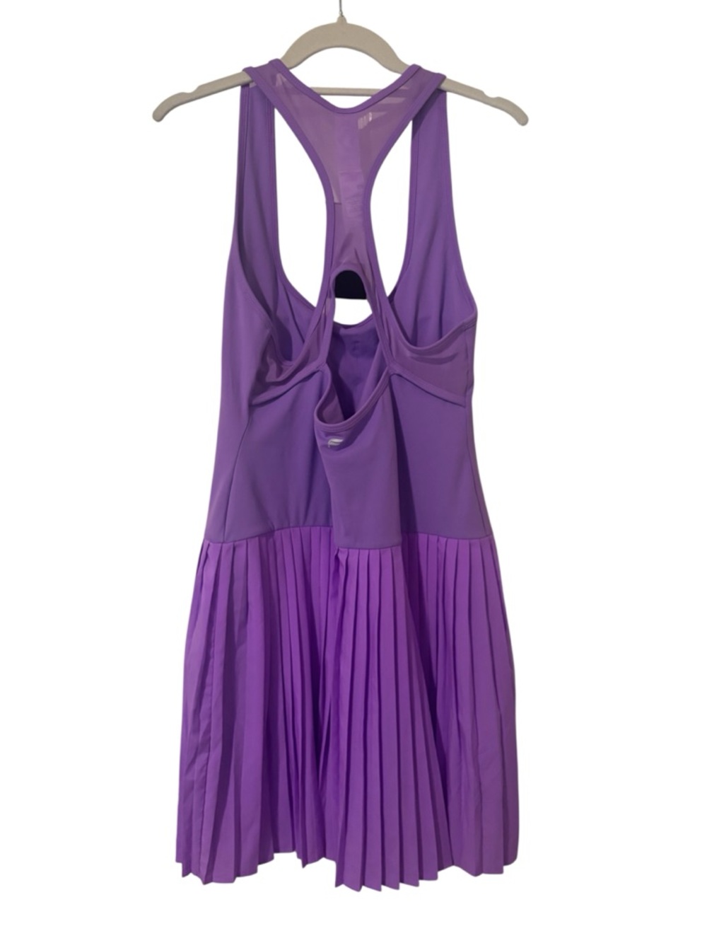 Fabletics XL Purple Hot Shot Pleated Dress Ultra Mini NWT - Picture 3 of 8